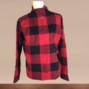Tahari Red & Black Long Sleeve Sweater Size Small NWOT